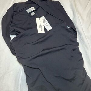 Aritzia Black Flourish Top